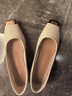 達芙妮低跟單鞋女方頭粗跟小皮鞋淺口通勤舒適百搭氣質(zhì)女鞋子 米色  37  曬單實(shí)拍圖