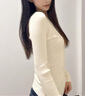 妙奕嘉針織打底衫女V領(lǐng)修身上衣2025秋冬新款顯瘦打底衫毛衣內搭可外穿 V領(lǐng)針織長(cháng)袖打底衫【杏色】 均碼 【建議80-120斤】 曬單實(shí)拍圖
