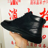 奧康（Aokang）高檔男士真皮鞋秋冬皮面保暖馬丁靴男靴防滑耐磨高幫休閑皮鞋男 黑色 標準運動(dòng)鞋碼數 41 曬單實(shí)拍圖