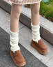 樂(lè )淇萊堆堆襪新款女士秋冬保暖襪套白色長(cháng)筒女襪顯瘦辣妹小腿套日系y2k 白色 40cm加長(cháng)款 均碼 曬單實(shí)拍圖