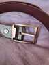 牛當家不帶頭皮帶男打洞腰帶真皮頭層牛皮純皮無(wú)頭打孔褲帶 3.7CM寬款橢圓孔針扣深咖1013 115cm 腰圍2尺7-2尺8 曬單實(shí)拍圖