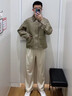 倉石一樹 KAZUKI KURAISHI男士直筒褲2025秋冬老錢風慵懶休閑褲意式質(zhì)感塑性挺括長褲易打理 杏色 32 （175/80A） 曬單實拍圖