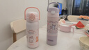 膳魔師（THERMOS）小學生316L不銹鋼吸管杯安全鎖扣幼兒園兒童開學水杯460ml 粉 曬單實拍圖