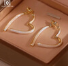 DAISY DREAM官方正品925銀針愛心耳環(huán)女方圓臉百搭耳釘簡(jiǎn)約小眾設(shè)計(jì)精致耳飾 愛心兩戴耳環(huán)【925銀針】 曬單實(shí)拍圖