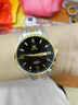 勞力士王子手表男士全自動(dòng)機械表商務(wù)超薄精鋼夜光防水雙日歷男表 間金黑面【升級版】 曬單實(shí)拍圖