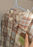 嘟嘟家兒童純棉格子襯衫春秋寶寶親膚外套男童舒適上衣女童秋裝 咖色120 曬單實(shí)拍圖