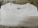 森馬（Semir）短袖T恤男修身純色內搭純棉2025夏季V領(lǐng)白t百搭上衣109325100102 曬單實(shí)拍圖