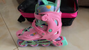 米高輪滑鞋兒童溜冰鞋女童初學(xué)中小學(xué)滑輪滑冰旱冰鞋直排輪S3套裝粉M 曬單實(shí)拍圖
