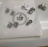 中國黃金（CHINA GOLD）一周銀耳釘女輕奢高檔禮盒耳環(huán)耳飾結(jié)婚紀(jì)念日禮物送老婆女友生日 一周耳釘【情人節(jié)禮盒】京速達(dá) 曬單實(shí)拍圖