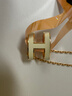 愛馬仕（HERMES）項鏈女 Pop 經(jīng)典H吊墜鍍金項鏈鎖骨鏈節(jié)生日禮物送女友節(jié)日送禮 H147991FO49 白色大號 曬單實拍圖