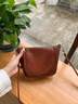 妙麗MILLIE'S真皮包包女2025新款純色高顏值單肩包小眾百搭斜挎包 焦糖棕 曬單實(shí)拍圖