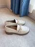 卓詩(shī)尼樂(lè )福鞋女2025新款秋季百搭英倫風(fēng)一腳蹬女鞋時(shí)尚豆豆鞋單鞋 米白色 38 曬單實(shí)拍圖