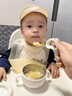英氏（YEEHOO）兒童餐具禮盒寶寶輔食碗叉勺輔食盒圍兜喂養五件套滿(mǎn)月禮盒高級感 寶寶喂養五件套禮盒 曬單實(shí)拍圖