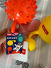 費雪（Fisher-Price）兒童玩具小皮球甩甩搖鈴球黃色(含辰太按摩球紅色)生日禮物禮品 曬單實(shí)拍圖