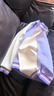 英氏（YEEHOO）女童棒球服兒童外套中大童裝長(cháng)袖上衣學(xué)院風(fēng)立領(lǐng)春裝 紫色 140 曬單實(shí)拍圖