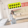 佐敘學(xué)院風(fēng)甜美貓爪刺繡棒球服女2025秋設計感軟糯奶藍撞色夾克外套女 藍色 M （95-110斤） 曬單實(shí)拍圖
