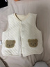 Kordear寶寶夾棉馬甲秋冬季嬰兒開(kāi)衫背心外穿無(wú)袖坎肩衣服馬夾 米黃 73 cm 曬單實(shí)拍圖