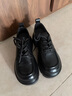 卓詩(shī)尼（Josiny）黑色通勤單鞋女2026新款系帶厚底英倫風(fēng)樂(lè )福子鞋粗跟小 黑色 【6cm粗跟顯高不累腳】 36 加購優(yōu)先發(fā)貨 曬單實(shí)拍圖