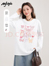 MJ STYLE純棉長(zhǎng)袖T恤打底衫女2025早秋女裝新款甜美簡(jiǎn)約親膚舒適內(nèi)搭上衣 曬單實(shí)拍圖