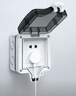 國際電工戶(hù)外防水開(kāi)關(guān)插座 衛生間浴室電源防水盒明暗裝室外防暴雨防濺盒 一開(kāi)單控五孔10A+防水盒【明裝】  曬單實(shí)拍圖