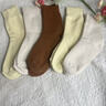 頂瓜瓜毛絨襪子女秋冬中筒襪7A抗菌防臭加絨加厚睡眠保暖月子襪 曬單實(shí)拍圖