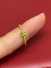 周六福彩寶石榴石黃金足金戒指生日禮物J0212460 約1.87g 11號新年禮物 曬單實(shí)拍圖