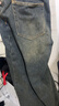 森馬（Semir）王安宇同款丨牛仔褲男復古彎刀褲25冬長(cháng)褲丹寧布褲子109725124107 曬單實(shí)拍圖