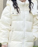 2025冬季韓潮新款中大童純色加厚保暖連帽短款90白鴨絨兒童羽絨服 乳白色 160 【國標絨子含量90%】165克 曬單實(shí)拍圖