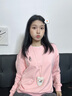 Teenie Weenie小熊女裝衛衣春季休閑舒適簡(jiǎn)約時(shí)尚潮流圓領(lǐng)上衣內搭外穿 A-粉色 【女款】 M 曬單實(shí)拍圖