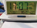 康巴絲電子鬧鐘背光大鬧鈴智能家用學(xué)生多功能溫濕度計大屏床頭鐘 開(kāi)學(xué)季升學(xué)必備 S5040A白色 曬單實(shí)拍圖