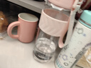 樂(lè )扣樂(lè )扣（LOCK&LOCK）夏季雙飲塑料運動(dòng)水杯帶吸管提手戶(hù)外水壺便攜男女杯子粉色1L 曬單實(shí)拍圖