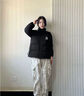 WYKZ羽絨服女冬季2025新款韓版立領(lǐng)上衣服寬松冬天保暖女裝外套面包服 黑色 XL （建議145-170斤） 曬單實(shí)拍圖