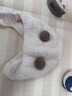 JCZS日本品質(zhì)嬰兒帽子秋冬季小月齡可愛(ài)超萌保暖男女寶寶護耳毛絨套頭 小球包頭帽米色 曬單實(shí)拍圖