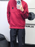真維斯（Jeanswest）美式復古460g重磅圓領(lǐng)衛衣男秋季2025新款潮牌水洗酒紅色套頭上衣 酒紅 【460g重磅】 2XL  適合160-180斤 曬單實(shí)拍圖