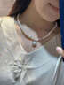 COISE珍珠項鏈女淡水珍珠吊墜925銀鎖骨輕奢首飾送媽媽生日禮物實(shí)用 淡水珍珠項鏈吊墜 媽媽禮物 曬單實(shí)拍圖