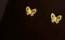 周大生黃金耳飾女5G足金雙層蝴蝶金耳釘生日禮物送女友 小仙蝶 1.54g 曬單實(shí)拍圖