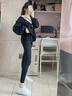 大碼鯊魚(yú)褲外穿高腰收腹提臀不掉檔瑜伽褲外穿女加絨打底褲女秋冬 黑色 -九分 適合身高150~169cm L 105-120斤 曬單實(shí)拍圖