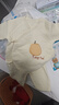童泰（TONGTAI）嬰兒連體衣秋冬季純棉保暖新生兒衣服寶寶蝴蝶哈衣爬服黃色52cm 曬單實(shí)拍圖