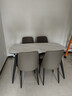 芝華仕（CHEERS）巖板餐桌椅子全套餐廳家用高級感2025芝華士CT90全托白1.4四椅灰 曬單實(shí)拍圖
