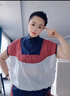 美安嘉夏季時尚運(yùn)動兩件套短褲拼色顯瘦年輕休閑炸街短袖T恤套裝衣服 拼色【套裝】 XL 125-140斤 曬單實(shí)拍圖