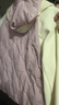 馬·拉?。∕.Latin）/童裝兒童羽絨服冬新款男女大童拼接撞色短款羽絨服 灰粉紅 130cm 曬單實(shí)拍圖