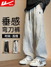 回力褲子男春季復古扎染臟臟褲男寬松休閑褲男潮流彎刀褲男褲 曬單實(shí)拍圖