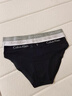 Calvin Klein內衣女士三條裝經(jīng)典提花腰邊ck舒適棉質(zhì)微彈性感比基尼三角內褲女 MP1-太空黑/椰青灰/月光白 3條 M 尺碼偏大，建議拍小一碼 曬單實(shí)拍圖