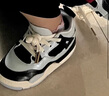 NIKE JORDAN 耐克小嬰童鞋男女童籃球鞋 AJ 4 復刻兒童休閑運動(dòng)鞋 FZ8584-070 22 【建議腳長(cháng)12cm】 曬單實(shí)拍圖
