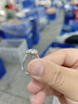 鐘久久戒指女莫桑鉆戒一克拉銀鍍鉑金結求婚七夕情人節禮物送女友 2克拉六芒星鉆戒-開(kāi)口可調節大小 精美禮盒 曬單實(shí)拍圖