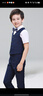 衣諾坊兒童禮服西服套裝藏青色男童馬甲西裝 藏青套裝 150CM 曬單實(shí)拍圖