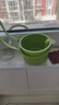 可掛式水槽瀝水籃家用廚房水槽分離食物殘渣過(guò)濾籃水果清洗濾水籃 綠色+黃色【一按即倒/不臟手】 曬單實(shí)拍圖