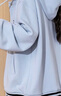 唐獅（TonLion）2025女外套學(xué)院風(fēng)寬松撞色拼接連帽開(kāi)衫外套 灰藍 M  曬單實(shí)拍圖