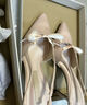 CHARLES&KEITH緞面蝴蝶結尖頭高跟涼鞋女生日禮物CK1-60361556 Light Pink淺粉色 39 曬單實(shí)拍圖