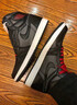 JordanAJ1RetroHighOG“BlackSatin”黑絲綢運動舒適高幫兒童籃球鞋黑紅 39 曬單實拍圖